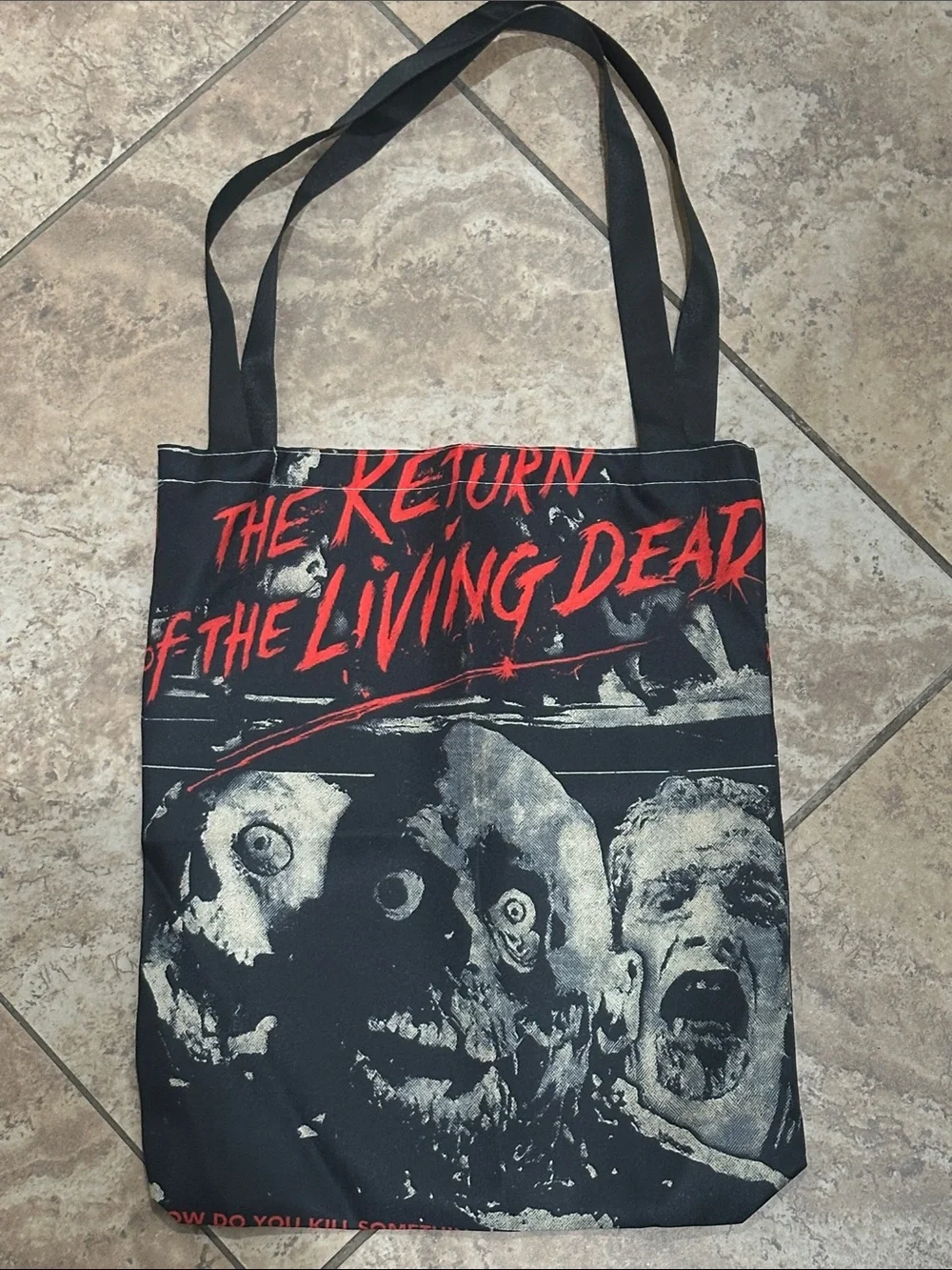 Black 'The Return of the Living Dead' Graphic Tote Bag